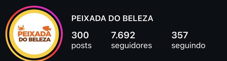 Perfil do Peixada do Beleza no Instagram
